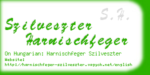 szilveszter harnischfeger business card